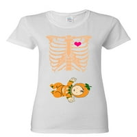 Dame Baby skeleton Baby bundeva fenjer Halloween Horror Funny DT majica Tee