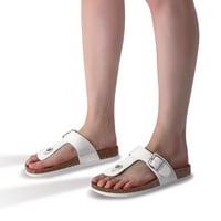 Bocke ženske prilagodljive flip-flops bijele klizače plutadne kaznene sanduke 8m