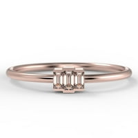 Zasljepljujući rugyit zaručni prsten od karata za rugiju, vjenčani prsten u srebru od 18k ružičastog
