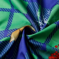 Plus veličina haljina Ženski ljetni bez rukava Božićni poklon plet santa claus vintage tušena zelena