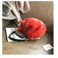 Toyella dlakavi kašika neto crvena popularna torba na ramenu narančasta
