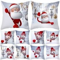 Yebay jastuk za božićni print Premium obrt Poliester snjegovički jastuk za čišćenje Auto dekor