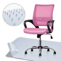 Magshion Mid stražnji kancelarijski stolica i zaštita tla mat, mrežaste okretne tablice, ružičasta