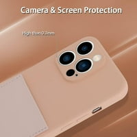 IPhone PRO MA Držač kućišta ružičasti pijesak tekući silikon mekog ekrana zaštitni poklopac otporan na udarce protiv ogrebotine površine pune tjelesne ljuske