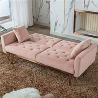 Futon Couch krevet, segmart Moderna tkanina Sofa za spavanje s naslonom za ruke s naslonom za ruke,