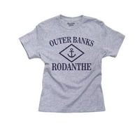 Vanjske obale - Rodanthe, NC - Nautičko sidro Djevojka pamučna mladost siva majica