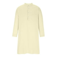 Zunfeo haljine za muškarce Casual Loose Musliman Arap Dubai Robe Dugih rukava Kombinacija Comfy bluza-