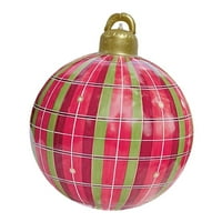 Napuhava velika božićna lopta, 23,6 Giant PVC vanjska božićna kugla s pumpom, božićne puhanje kuglice