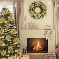 Božićni cvjetni šljokin simulirani božićni ukras vijenac za božićno drvce novogodišnji privjesak za