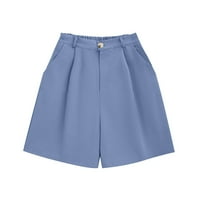Ravne kratke hlače za žene Ljetne kratke hlače visoke elastične kratke hlače Ležerne prilike u boji
