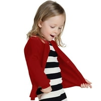 Uuszgmr Child Coats za dječake Djevojke Toddler Baby Girt Boy Soild Pleteni džemper okrugli vrat Dugi