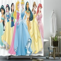 Cinderella Princess Crtani uzorak dizajn za zavjese za tuširanje + kuke poliesterske tkanine Kupatilo Zavjese za kupatilo