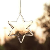 Bestonzon Clear Plastic Fillible Star Ukrasi za odmor Ornament za viseće umjetničke osovine