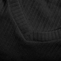 Kpoplk Solid V-izrez žene džemperi tanki džemper jesen dugi rukav pulover vrhovi labavo bluza za jesen