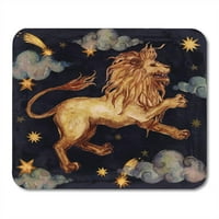 Šareni vintage horoskopski znak Leo akvare za aspekse Air Antique Astrologica MousePad Mouse Pad prostirke