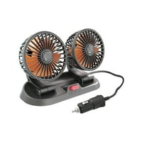 MidsumDR prijenosni ventilator Fan ventilator automobila 360 ° Podešavanje dvostruke glave bez glave