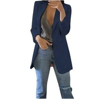 Fanxing Blazer Cleans Žene Otvoreni prednji radovi Blazer Poslovni jakne s dugim rukavima Office Cardigani