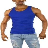 TobeInstyle Muška majica za majicu Top mišića - plava - 2x-velika