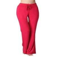 Cindysus dame pantalone solidne boje Yoga hlače nacrtavanje dna treuča za vježbanje dugih jeggings zeleni