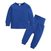 Vedolay Fall Outfits za dugim rukavima i hlače za dugih rukava za dječake postavljene za Toddler, Little Kids, Blue 9- mjeseci