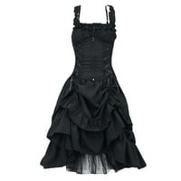 Wofedyo Haljine za žene Gothic Vintage haljina Steampunk Retro sud princeza bez rukava bez rukava za