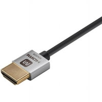 Mono HDMI High Speed ​​Active Cable - Feet - Srebrna, 4k @ 60Hz, HDR, 18Gbps, 36WG, YUV 4: 4: - Ultra Slim aktivne serije