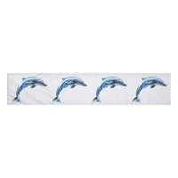 Vodeni kolor skačući plavi delfinski morski linijski trkač Početna Dekor za ukrašavanje svadbenog banketa