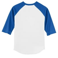 Mladišta Tiny Turpap White Royal Chicago Cubs Nacho kaciga 3-rukave Raglan majica
