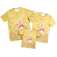 Majica Porodična odijela Winnie The Pooh Ljetni vrhovi Stilski kratki rukav Crew Crt Majica Mama i me,