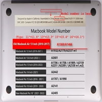 KAISHEK HARD SHELL CASE CASE kompatibilan sa MacBook Air 13 Model A1369 A1466, bez USB-C Galaxy A 0764