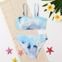 Thimsuit TODDLER Ljeto Big Kids Girls Batim kupalište Dječje Daisy Print Bikini set kupaći kostimi do
