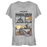 Junior's Star Wars: Mandalorian spasila je grafički grafički tee atletski heather medium