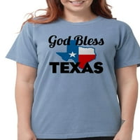 Cafepress - Bog blagoslovi majicu Teksas - Ženska košulja Comfort Colors®