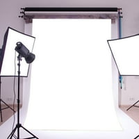 Bešavna pamučna fotografija pozadina Boja bijele veličine 5 * ft za YouTube videa Streaming Intervjui Portreti