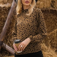 Ženska modna casual polka dot Print V- izrez dugih rukava labava majica plus veličina bluza košulja