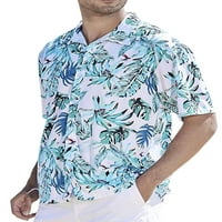 NIUER MEN HAVAJian bluza s kratkim rukavima Muški 3D digitalni tiskani majica Okrenite ovratniku Dnevno