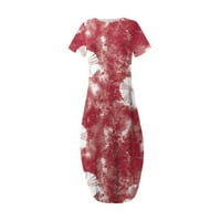Voncos Sundress for Women - Crew Crt Split Dress Haljina Haljina Ležerne prilike udobne modne haljine