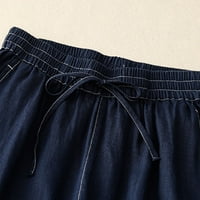 Kliplyki Clearence Trendy hlače za žene Solid Boja Leisure Retro nacrtavanje Frenulum elastične strugove