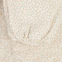 PBNBP ženska modna casual kvadratna ovratnik tiskanje elastičnosti dugih rukava labava majica bluza