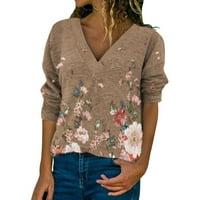 Kneelentne žene vrhovi ženskih puffnih rukava na vrhu pada dugih rukava TUNIC TUMP spušta majice Bluze