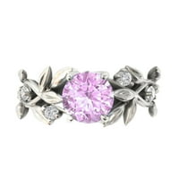 Warroomhouse Žene Ring Flowers Dizajn Svi dodaci za utakmicu Moda Sweet Rhinestone Vjenčani prsten za zabavu