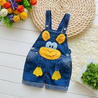 Little Boys Football Hlače Toddler Slatka crtana Jean Ljeto Dječje hlače Dubi za bebe Monkey Outfit Suspeders Denim kratke hlače dječake i djevojke 'odjeću za dječake hlače 18-mjeseci