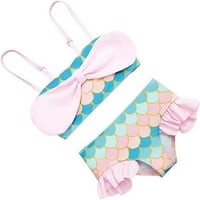 Danceemangoos Little Girls Dvodijelni kupaći kostimi Slatke kupaće kostime za kupanje za plažu