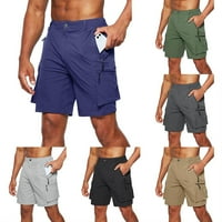 Muški teretni kratke hlače lagane casual zip na otvorenom s više džepovima