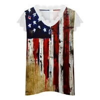 Američki zastava Tors za žene Patriotska majica USA zastava Stars Stripes Print majica bez rukava 4.