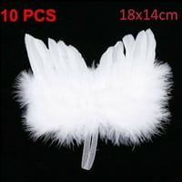 Bijeli vintage perje viseći anđeoski krila božićno drvce xmas ukrament