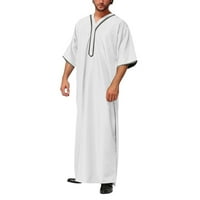 Muški casual labavi muslimanski arapski dubai robe majica s srednjim rukavima retro