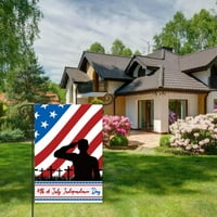Američki zastava Vjetarani vojnik Vojni vrt Dvorište zastava 12 18 Dvostrana, američka zastavica Orao