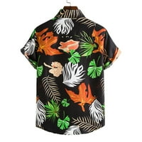 Pntutb Womens Plus Veličina, muška havajska majica s kratkim rukavima od tiskanog gumba dole ljetne