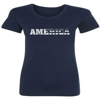 Amerika ženska crewneck tee